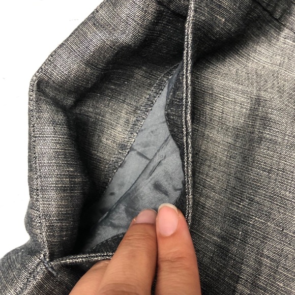 LOFT Metallic Gray Side Pocket Skirt Size 2 - Picture 4 of 5